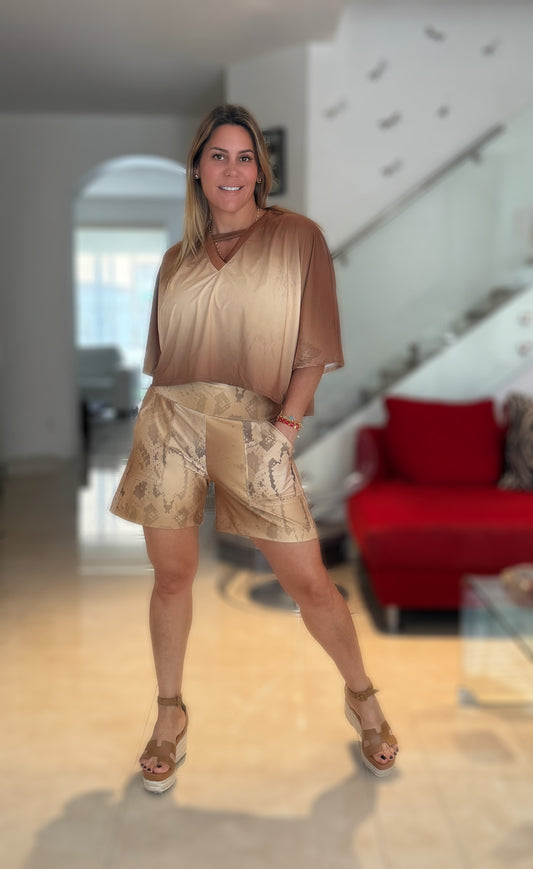 Golden Snake Olivia Short Set