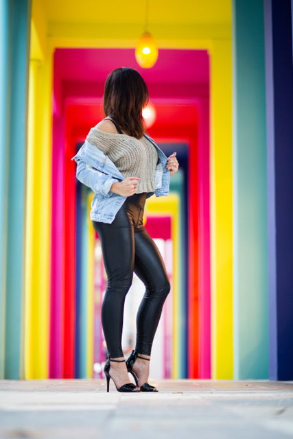 Black Glossy Legging