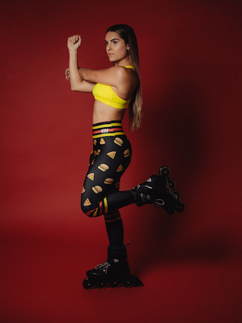 Burgers & Pizzas Sock Babe legging