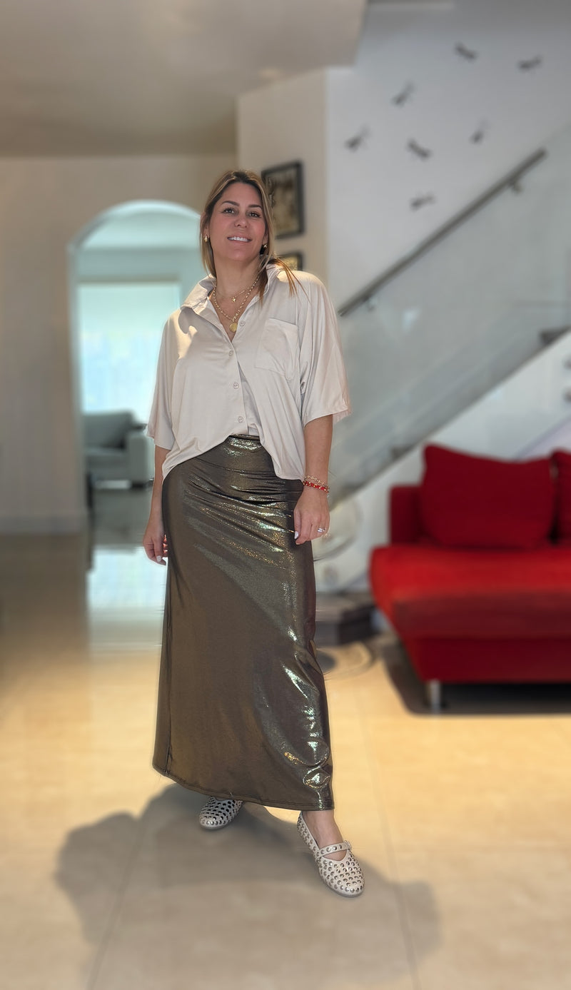 Metallic Shiny Skirt