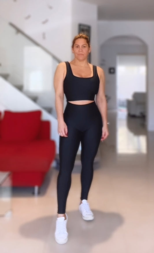 Black Solid Leggings