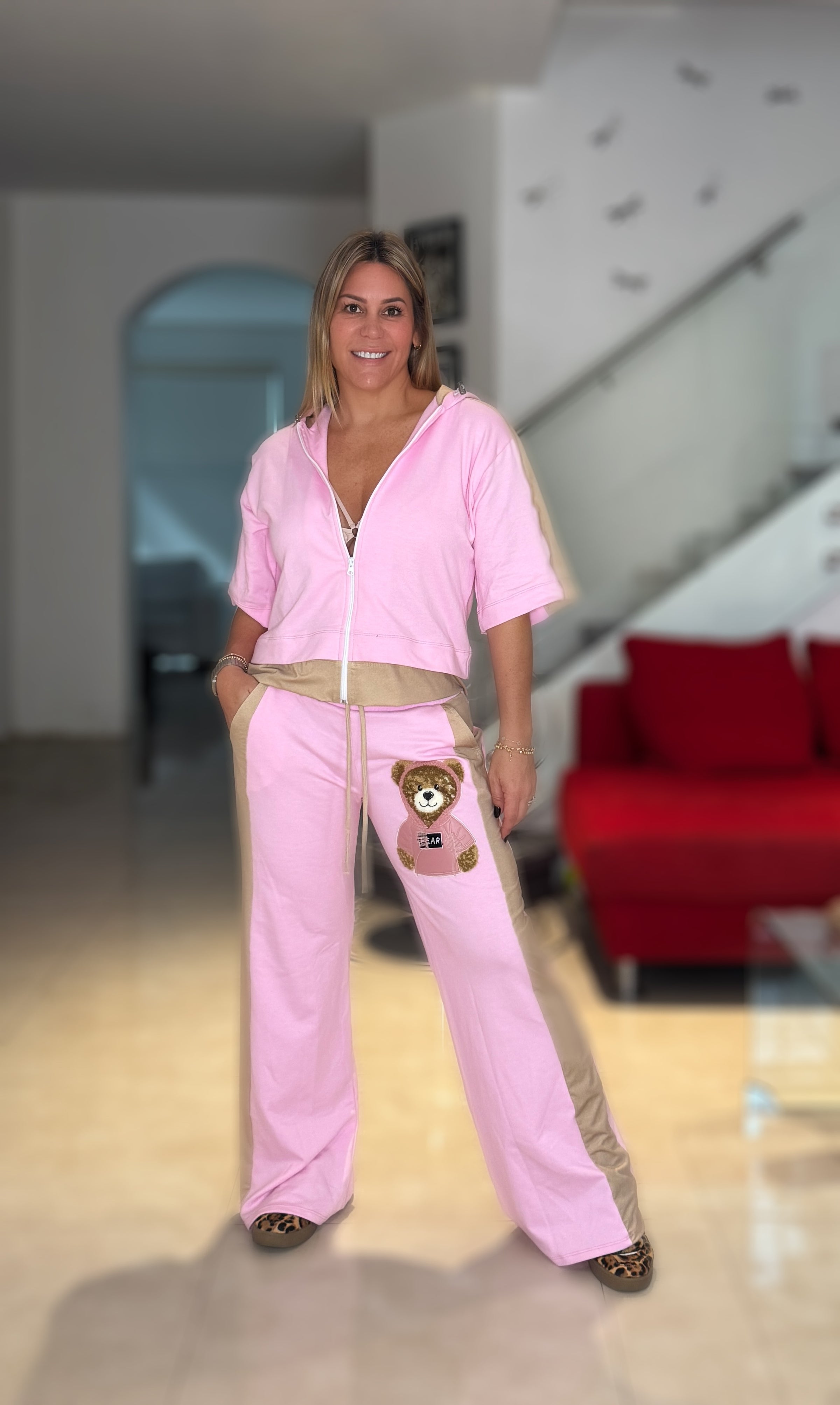 Light Pink Bear Helga Cozy Set