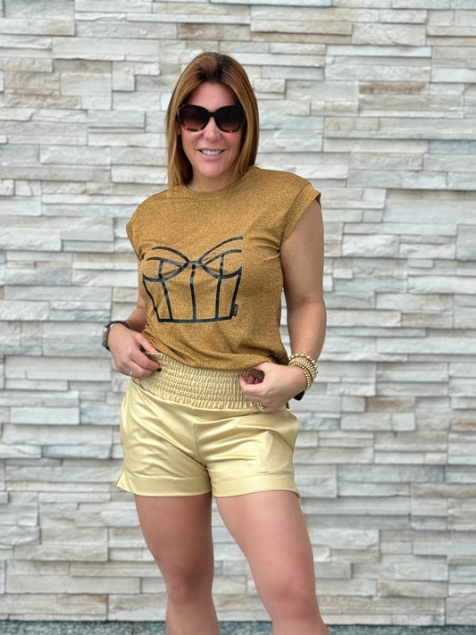 Champagne Glossy Short