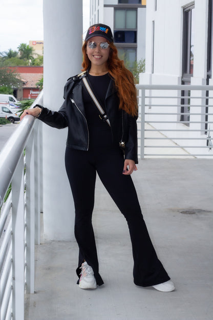 Black   Flared Legging