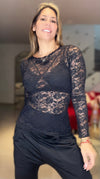 Lace Tshirt long Sleeve