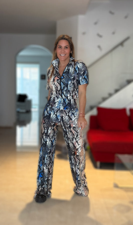 Mix Snake  Jumpsuit