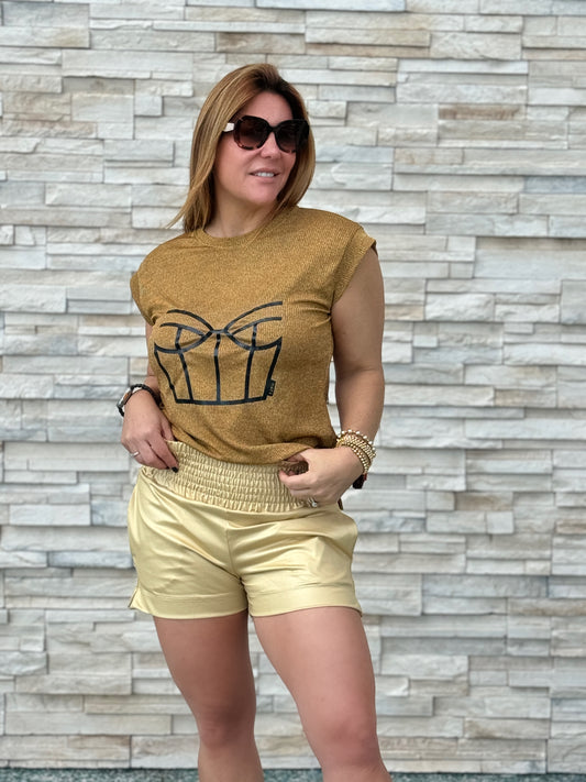 Champagne Glossy Short