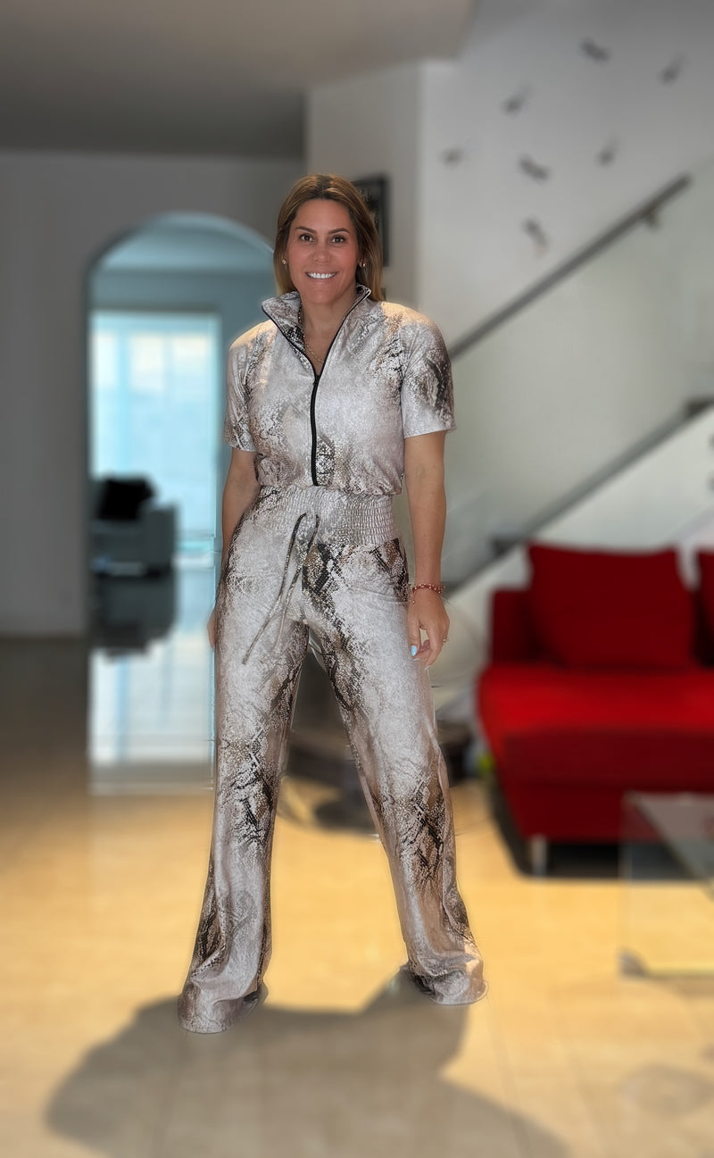 Beige Snake Jumpsuit