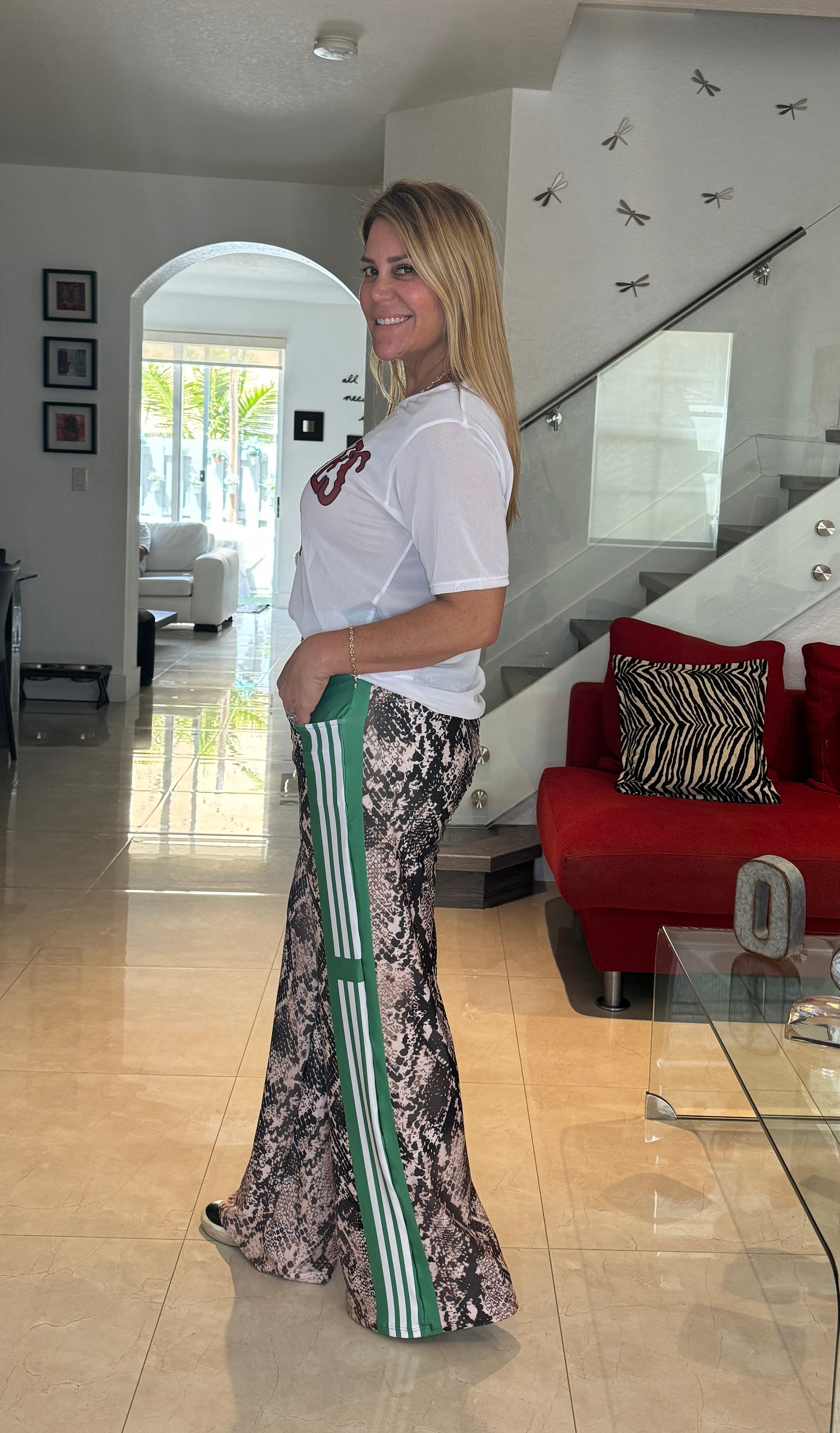 Cata Green Snake Pant