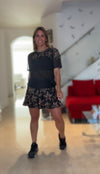Leopard Black Skort Set PO