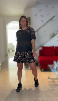 Leopard Black Skort Set PO