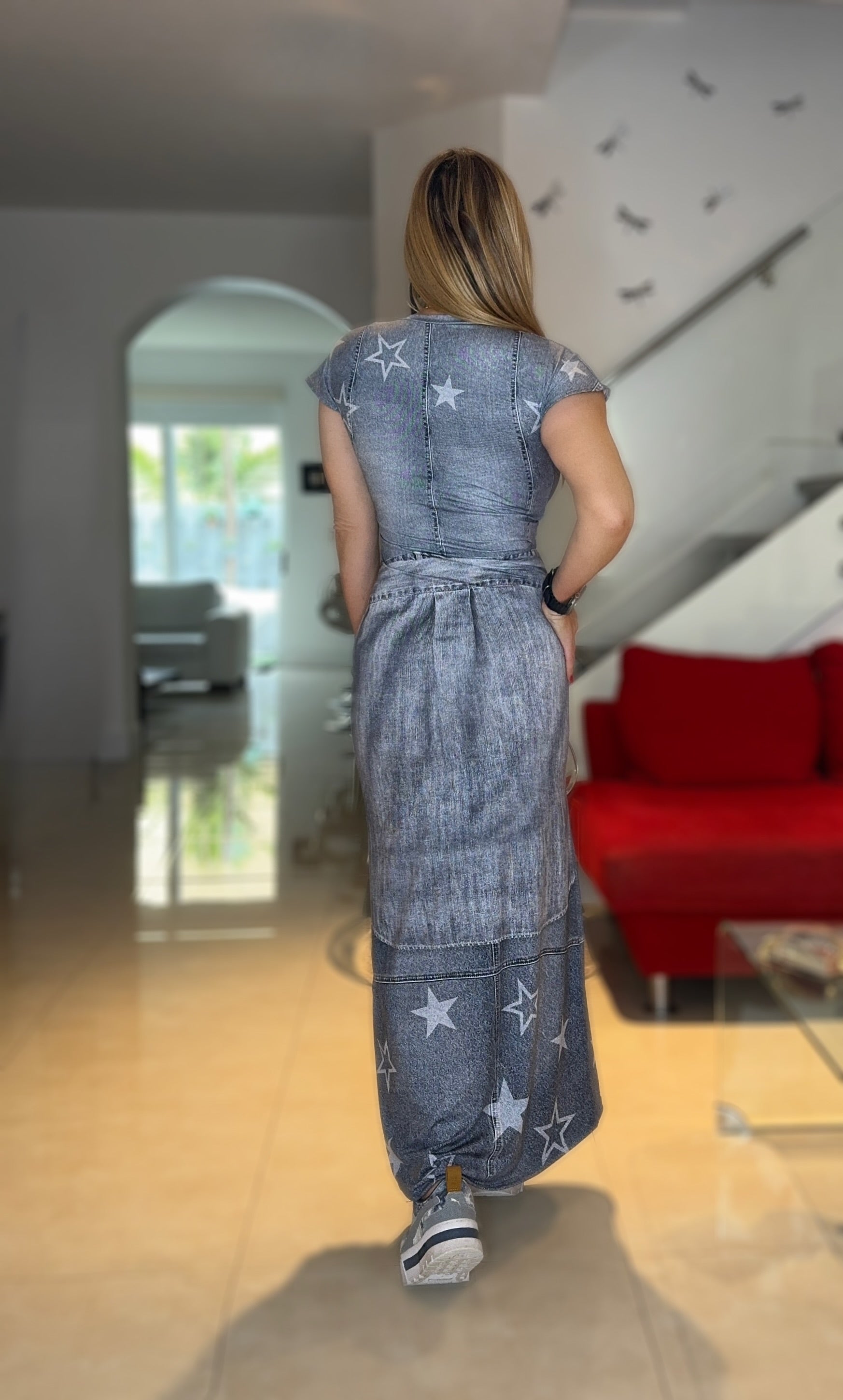 Denim Jacket Stars Dress