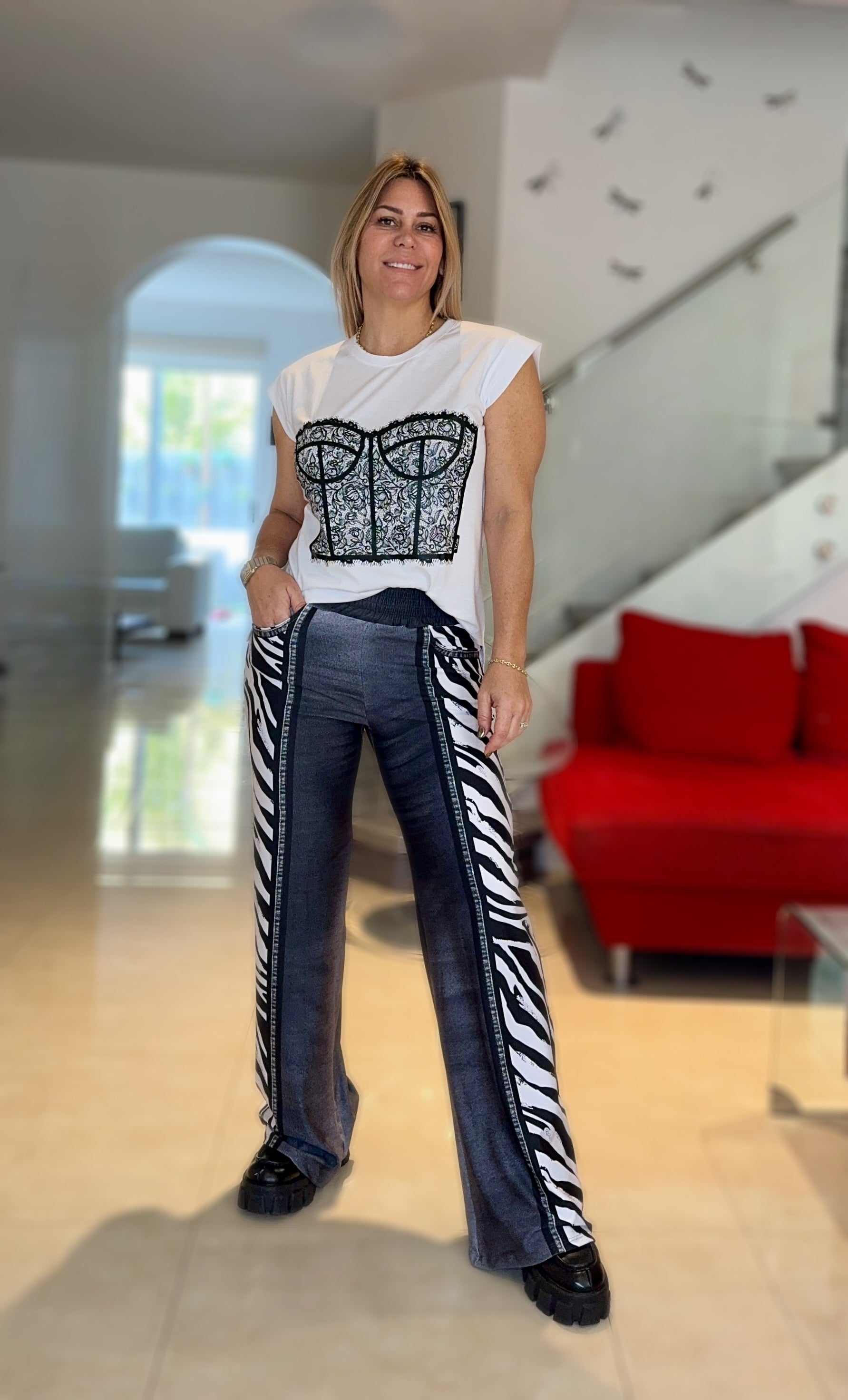 Zebra Denim Pant