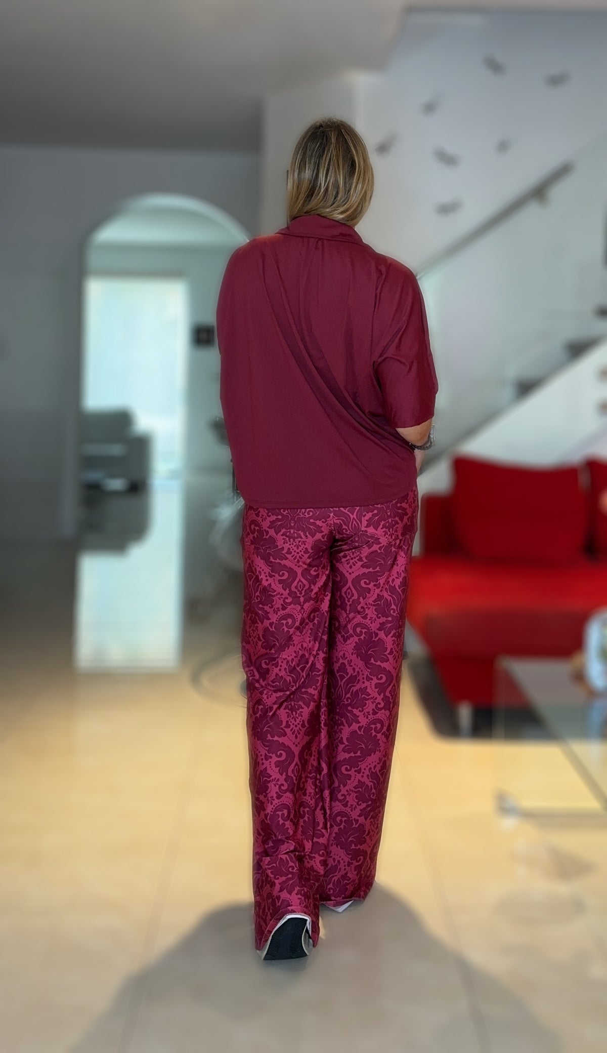 Wine Baroque Pant