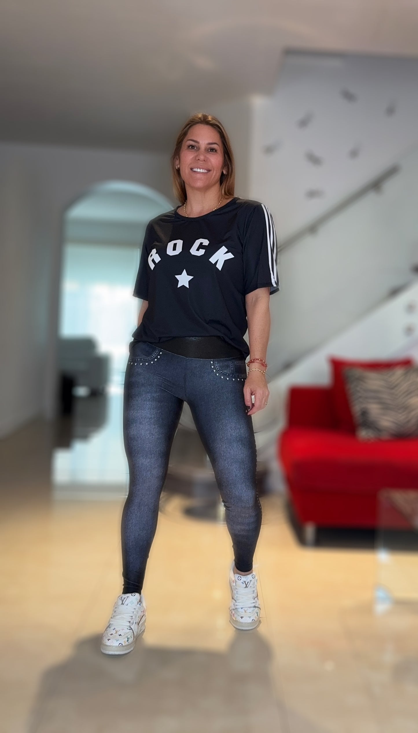 Black tacks glam Leggings