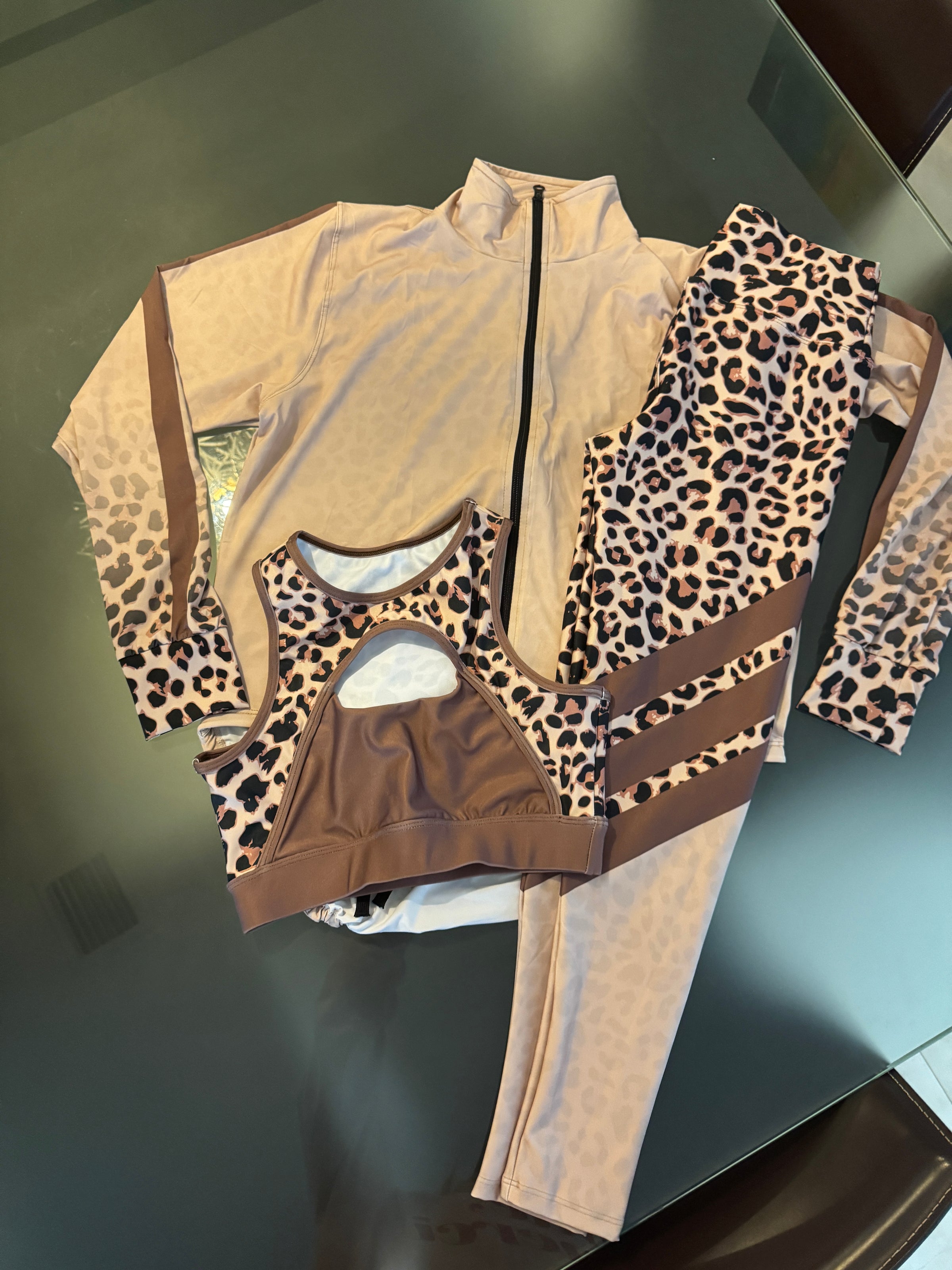 Leopard Geometric 3 Pieces Set