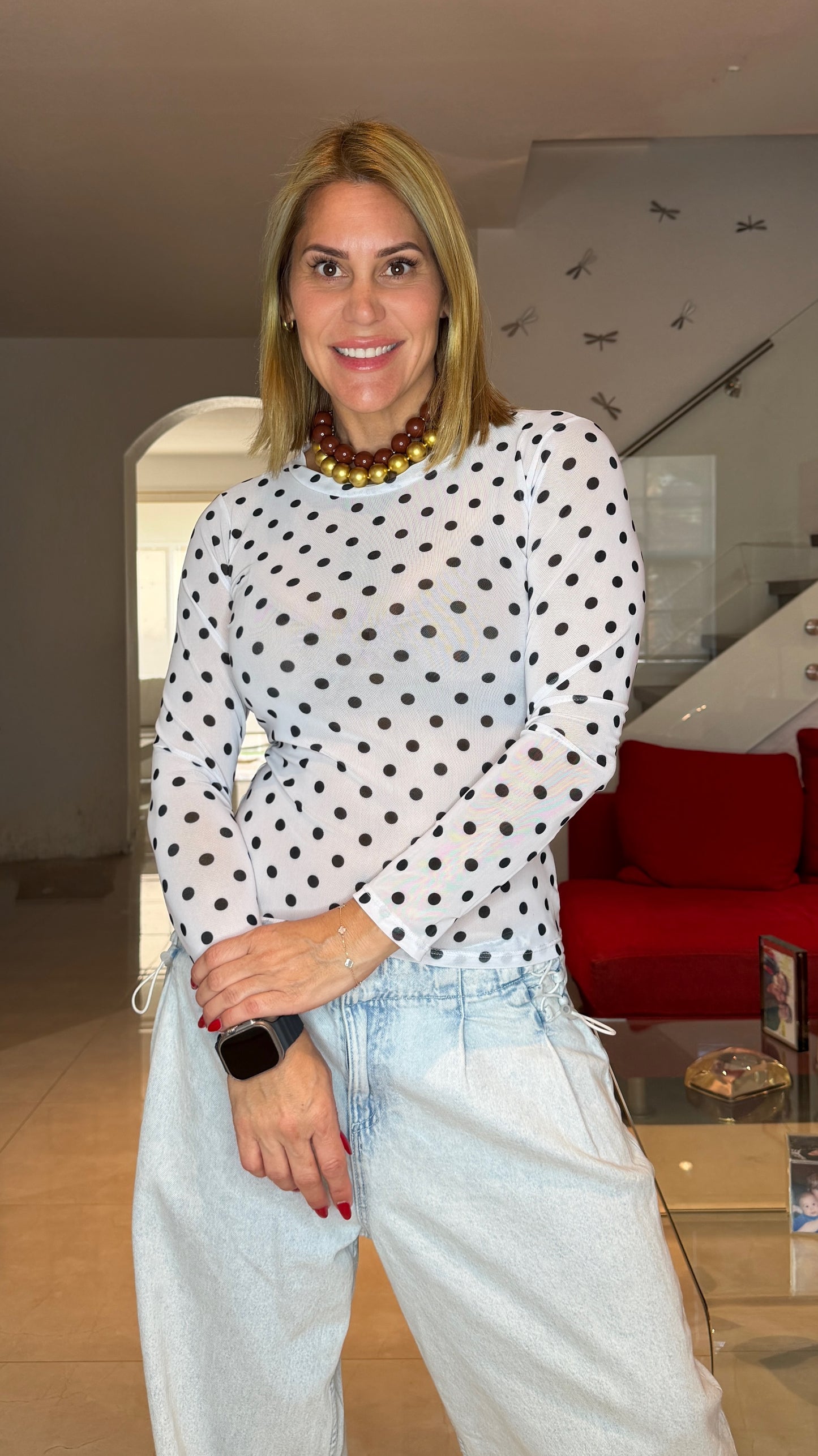 Mesh Long Sleeve Tshirt