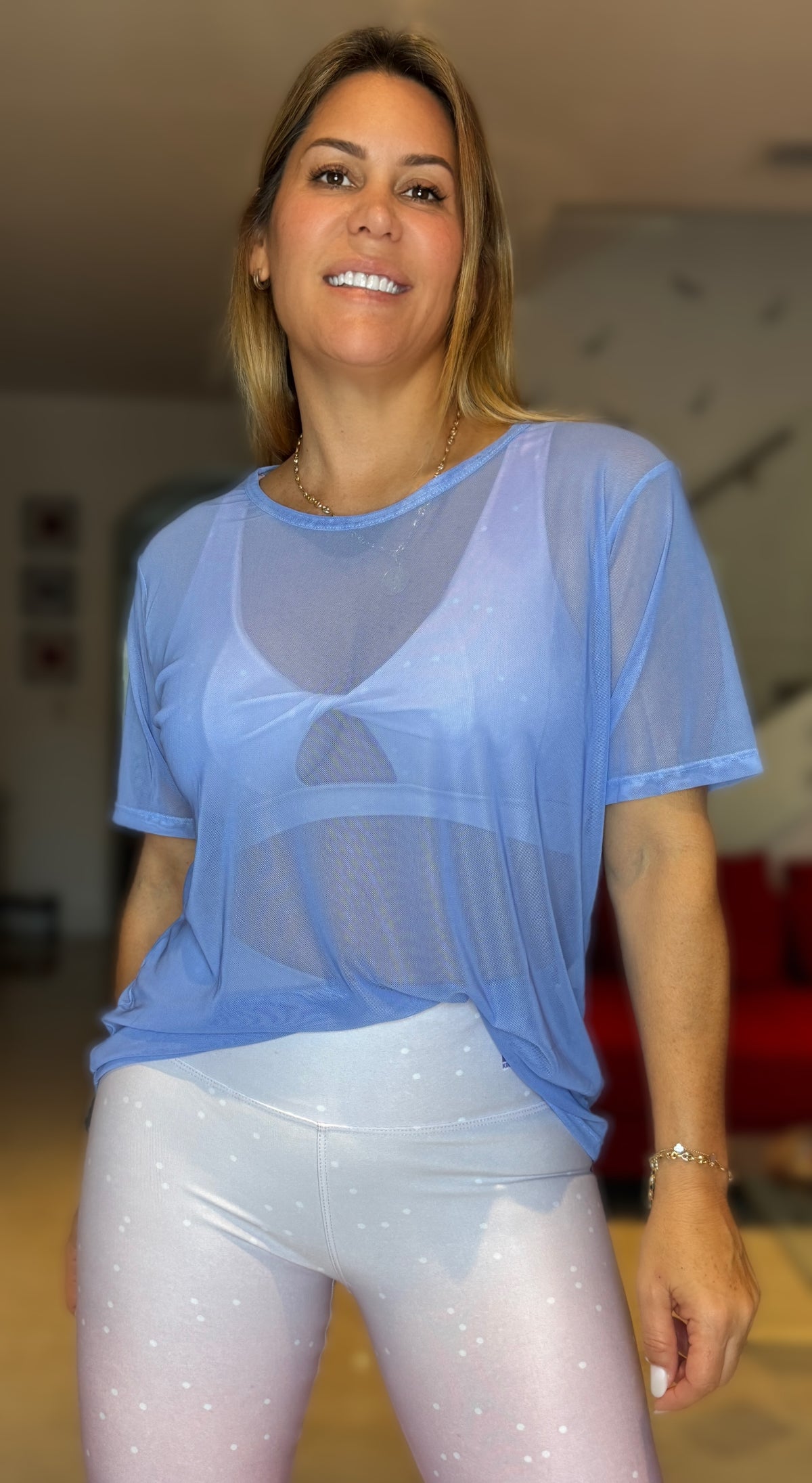 Baby Blue Mesh Tshirt