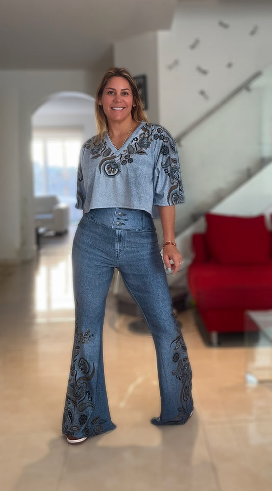Denim Boho Set