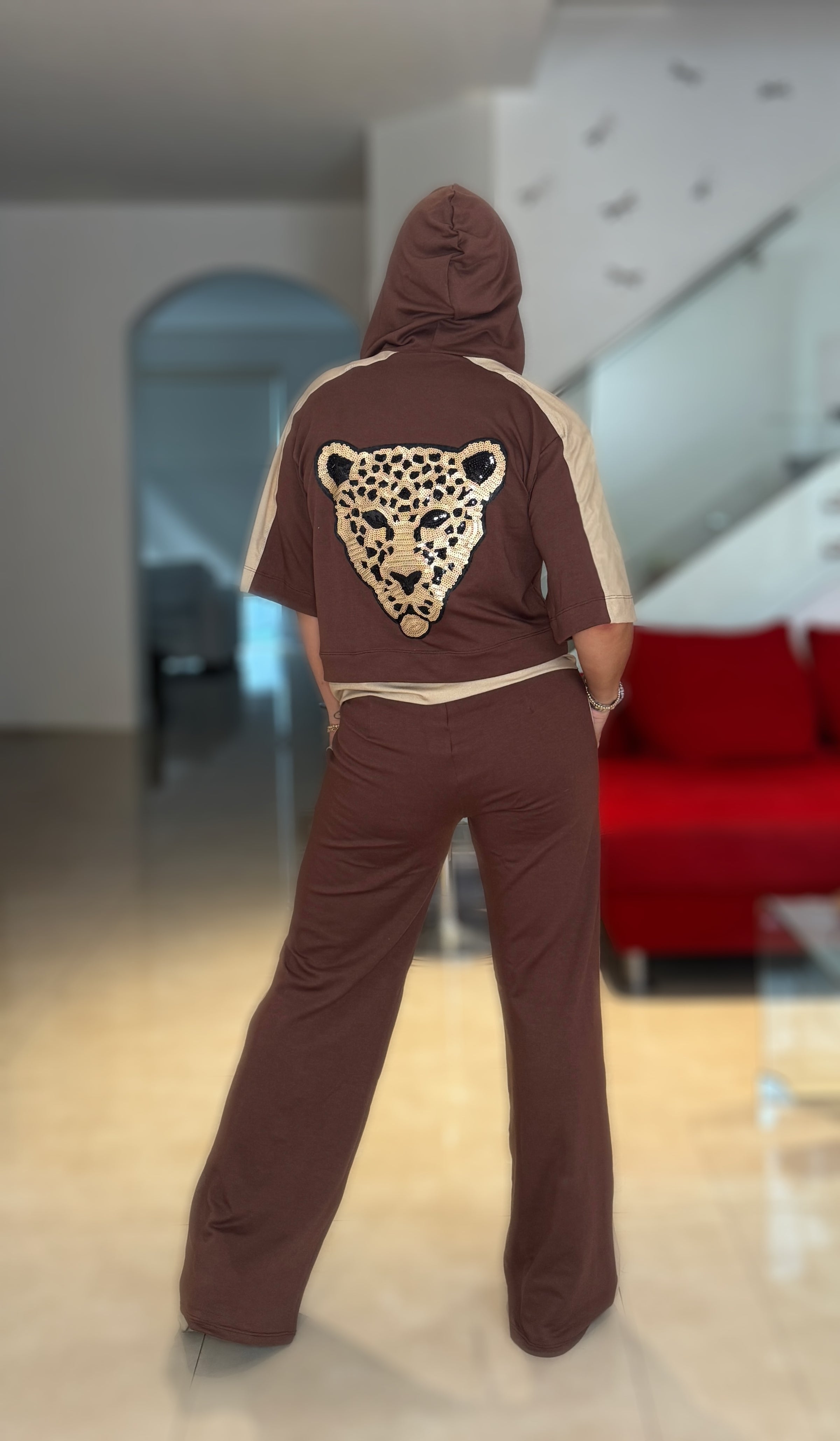 Chocolate Leopard Helga Cozy Set