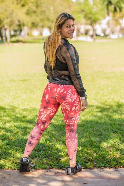 Coral Butterfly legging