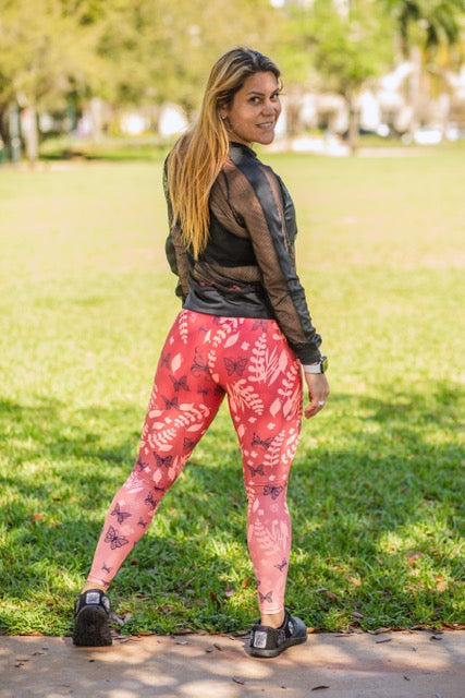 Coral Butterfly legging