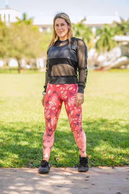 Coral Butterfly legging