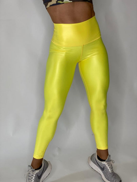 Yellow Glossy Legging